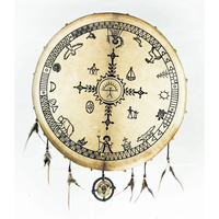 Factory Customization Different Sizes Drum Polyester Film Series Professional Shamanic Drum Set with Stainless Steel Sheepskin