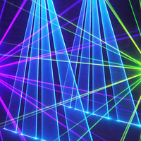 Laser RGB haute puissance 12W avec entrée DMX512 ILDA pour animation DJ en boîte de nuit ou bar