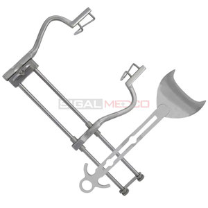 เครื่องมือผ่าตัดกระดูกและข้อแบบโค้ง ยี่ห้อ Balfour รุ่น Retractor ขนาด 12 นิ้ว (30.5 ซม.) พร้อมใบมีดด้านข้างแบบ Fenestrated ความลึก 4 นิ้ว - Product Image 3