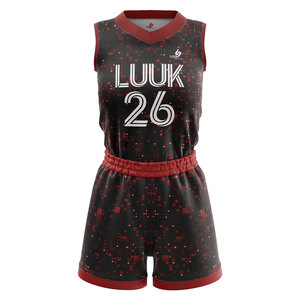 Ensemble d'uniformes de basketball personnalisés pour femmes, sublimation intégrale, séchage rapide, maillot et short d'équipe, vente en gros OEM de vêtements de sport - Product Image 2