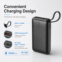 Cargador Portátil de 10000 mAh, Banco de Energía Móvil de 10000 mAh, Logotipo OEM, Venta al por Mayor de Fábrica para Viajes y Campamentos, CE RoHS FCC KC SAA