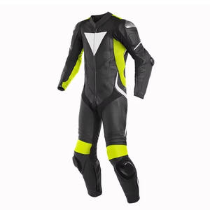 Trajes de Motociclista Resistentes al Viento en Color Sólido Personalizado, Hechos de Cuero Puro con Etiqueta Privada, Traje de Motociclismo, Ropa de Carreras de Autos - Product Image 1