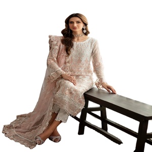 ชุดเดรสปักลายสำหรับผู้หญิง3ชิ้นชุดแต่งงานส่าหรีอินเดียปากีสถานปากีสถานปากีสถานอินเดีย - Product Image 1