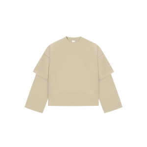 Camiseta de Manga Larga para Hombre, Estilo Casual, de Algodón, con Efecto de Doble Capa, Manga Larga y Corta, Corte Regular y Cómodo - Product Image 5