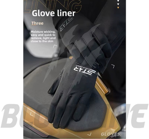 BLOODLINE Gants de vélo longs jusqu'aux poignets, en polyester thermique et Lycra, sportifs, pour usage extérieur en hiver - Product Image 5