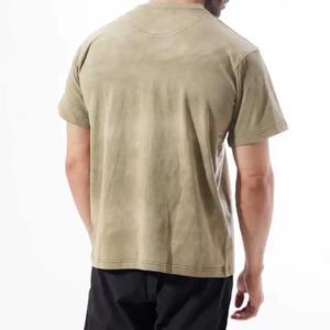 เสื้อยืดโอเวอร์ไซส์แบบฟอกสี 100% ผ้าฝ้าย วินเทจ ลุคสตรีทแวร์ คอกลม แขนสั้น สำหรับผู้ชาย เสื้อฟอกสี - Product Image 6