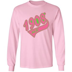 <b>Pink</b> 1908 Long Sleeve Sweatshirt Crew Neck Pullover Printed Graphic Casual Women's Sportswear <b>Top</b> Ribbed Cuffs Everyday Fashion - Product Image 1