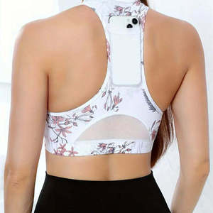 Nuevo sujetador deportivo de moda para mujer con cremallera, de alto soporte, sin costuras, con tirantes ajustables, logo frontal, de Spandex/Nylon, hecho en Pakistán, para gimnasio. - Product Image 5