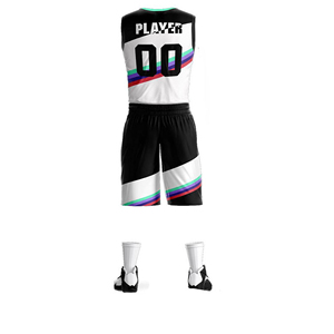 Conjunto de Uniforme de Baloncesto Personalizable, Camisetas Económicas para Equipo, Uniforme Deportivo en Negro y Gris, Tallas Grandes, Traje Deportivo Bordado al Por Mayor - Product Image 3