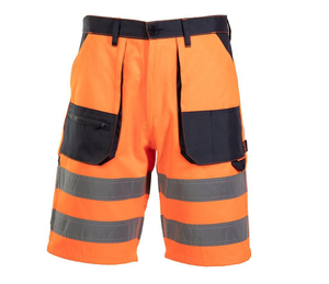 Top Selling High Quality Roadway Safety Shorts Custom Printed Work Wear Shorts Hi Visibility Water Proof Cargo Shorts - Product Image 3