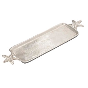 Decorative Aluminum Leaf Shape <b>Serving</b> <b>Tray</b> For Home Dining Table Hotel Banquet And Restaurant Display Use - Product Image 1