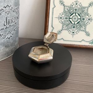 Vintage Pocket Ashtray, Silver Metal Hexagonal Portable Ashtray, - Product Image 4