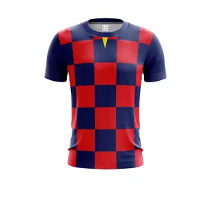 Erstellen Sie 100% Polyester kundenspezifische Fußballtrikots mit Fußballbekleidung Premium-Sublimationsdruck Mannschaftsfußballuniform-Kits aus Bangladesch