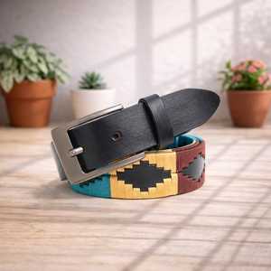 Ceinture Polo en Cuir Véritable Personnalisée Unisexe Tressée à la Main en Cuir de Vachette Gaucho Luxe Anti-Odeur OEM LPB-0079 - Product Image 5