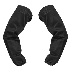 Manchons de protection noirs résistants à la chaleur et aux flammes JNM, protège-bras pour le jardinage et le soudage avec fermeture auto-agrippante - Product Image 1