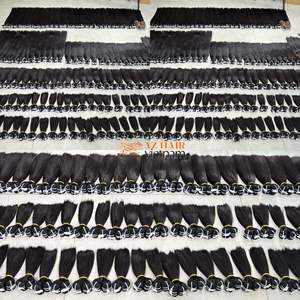 Nouvelle arrivée 100% Extensions de cheveux humains vietnamiens pleine longueur en couleur noire naturelle prix de gros faisceaux - Product Image 1