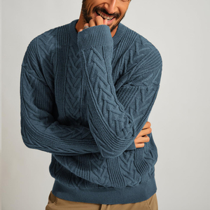 Pulls en tricot pour hommes, prix bas, tissu doux, design OEM, fabrication sur mesure, style streetwear. - Product Image 4