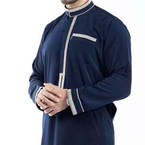 OEM Service Breathable <b>Men</b> Jubbah Thobes New Style Islamic Clothing Arabic Style <b>Men's</b> Jubba <b>Thobe</b> - Product Image 3