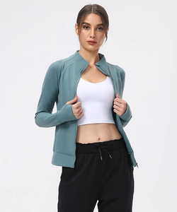 Wholesale Autumn Breathable Eco-Friendly Sports Fitness <b>Yoga</b> <b>Jackets</b> For Women OEM Customizable High Quality <b>Yoga</b> <b>Jackets</b> - Product Image 4