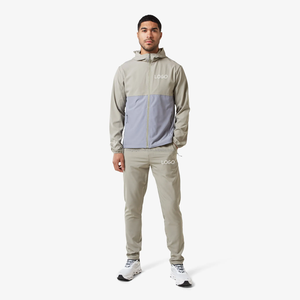 Survêtement léger à capuche pour homme, manches longues, color block, séchage rapide, coupe sportive classique, idéal pour le printemps, en polyester avec poches latérales - Product Image 1
