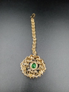 Épingles à cheveux élégantes et écologiques faites à la main pour femmes, avec breloques en pierres vertes, accessoires de coiffure pour Noël - Product Image 3