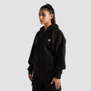 เสื้อฮู้ดฟลีซแบบซิปเต็มตัวสำหรับผู้หญิง ยี่ห้อ PUFFIN SPORTS คุณภาพดีที่สุดจากผู้ผลิต OEM พร้อมโลโก้ด้านหน้า ทรงปกติ เหมาะสำหรับใส่ในฤดูใบไม้ร่วง - Product Image 4