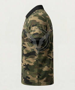 Camiseta de Golf Transpirable de Manga Corta con Cuello en V de Algodón y Poliéster para Hombre, con Logotipo Frontal, 180 Gramos, Camuflaje, Tejido de Punto, Venta al por Mayor, Tendencia 2026 - Product Image 3
