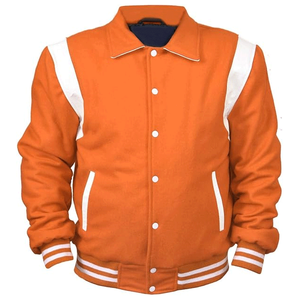 Chaqueta Varsity para Hombre, Cuello Camisero, Mezcla de Lana, Verano, Casual, Logotipo Frontal, Impermeable, Transpirable, Gran Venta - Product Image 1