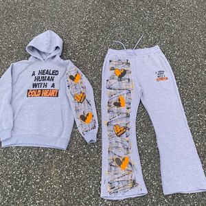 Premium Unisex Acid Wash Winter Solid Heavyweight Eco-Friendly Reversible Fashion <b>Tracksuit</b> Set for Streetwear Gym Casual Use - Product Image 1