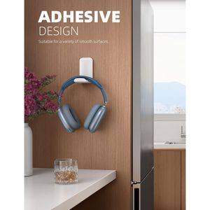 Adhesive Headphone Stand Sticky Headset Hanger with Desk Clip Earphone Holder <b>Hook</b> Mount Accessory - Product Image 4