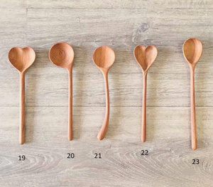 High Quality Heart Wooden Spoon Vietnam Handmade Natural Eco-Friendly Kitchen Utensil Export Market - Product Image 5
