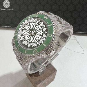 Reloj de Lujo para Hombre Charm Jewells, Acero Inoxidable, Bisel con Diamantes Dorados, Movimiento Mecánico Analógico, Fecha Automática, Caja de 40 mm, 10 Bar - Product Image 3