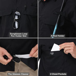 Camisas de Pesca de Diseño Clásico para Hombre, Color Sólido, Tela Moderna de Alta Calidad - Product Image 5