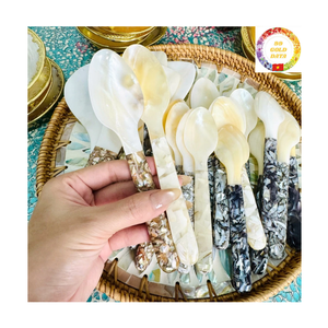 Mother of Pearl Spoon | Natural Shell | Luxury Tableware | OEM Logo | Factory Price - Product Image 4