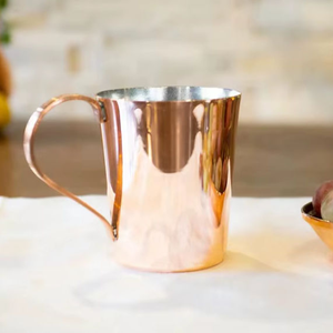 Mug Moscow Mule 100% cuivre pur, solide, artisanal, écologique, classique, pour les fêtes - Product Image 1