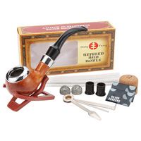 Pipe à tabac en bois rouge de haute qualité, gravée à la main, motif classique traditionnel, vente en gros
