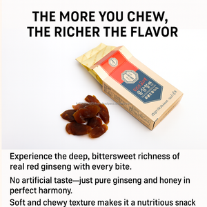 โสมแดงเกาหลีแบบแผ่น สารต้านอนุมูลอิสระ น้ำผึ้งบดละเอียด สำหรับผู้ใหญ่ ทำจากรากโสมอายุ 6 ปี ธรรมชาติ ช่วยเสริมภูมิคุ้มกัน 20 กรัม X10 ซอง - Product Image 4