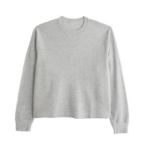 Camisetas de gran tamaño suaves de moda para hombres Jersey de cuello redondo Top en algodón pesado Waffle reciclado Diseño térmico Técnica lavada - Product Image 1