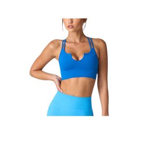 Women Seamless Sports <b>Bra</b> Ribbed Push Up Gym Yoga Fitness Workout Activewear Breathable Custom Logo OEM Wholesale - Product Image 2
