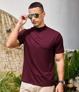 เสื้อยืดคอเต่าแขนสั้นผู้ชายเสื้อยืดลำลองน้ำหนักเบา - Product Image 2