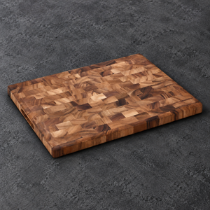 Planche à découper en bois d'acacia naturel avec motif en damier pour la cuisine, la maison et la restauration - Product Image 1