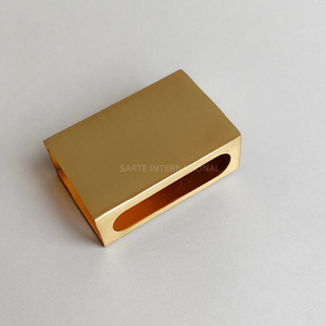 Wholesale Brass Matchbox Cover Gold Finish Safety <b>Matchsticks</b> Eco-Friendly Water Resistant Modern Fireplace Tabletop Dcor OEM - Product Image 2