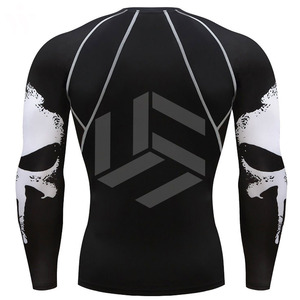 Latest Design <b>Men's</b> <b>Compression</b> <b>Shirts</b> Comfortable Fitness Wear with Latest Design and Knitted Fabric Letter Pattern - Product Image 3
