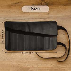 Étui vintage en cuir pour ciseaux de barbier, porte-ciseaux de coiffure, organisateur d'outils de salon à la ceinture, protection décontractée anti-odeur - Product Image 3