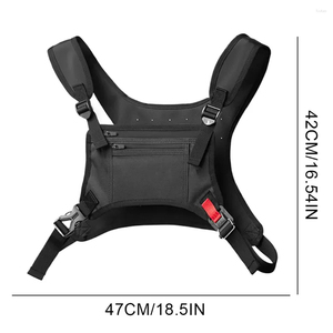 Tactical Chest Rig <b>Harness</b> Bag Multi-Pocket Adjustable Running Vest Phone Holder Outdoor Sports Wholesale OEM Multi-Color - Product Image 2