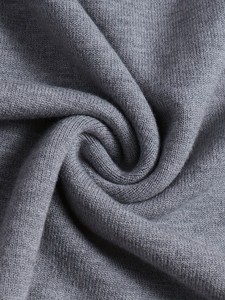 Cardigan gris pour homme à col mandarin et fermeture éclair, manches longues, en laine acrylique unie anti-boulochage, idéal pour l'automne - Product Image 4