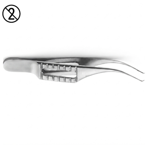 Pinzas Corneales Manuales Desechables de Acero Inoxidable Harms-Colibri, Instrumento Quirúrgico Oftálmico para Uso Hospitalario - Product Image 2