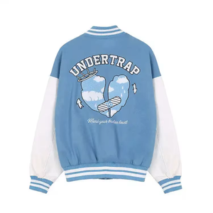 High Quality Custom Unisex Winter Varsity Jacket Front Embroidered Logo Regular Sleeves Eco-Friendly Windproof Oversize Design - Product Image 4