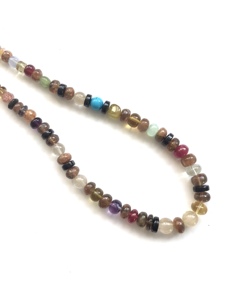 ลูกปัดพลอยธรรมชาติแบบคละสี 1 เส้น สำหรับทำเครื่องประดับอัญมณีชั้นดี สร้อยคอพลอย - Product Image 6