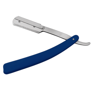 Straight Edge Barber Razor Blue Stainless Steel Folding <b>Shaving</b> Razor with 11 Double Edge Blades Professional Grooming Tool <b>Kit</b> - Product Image 1